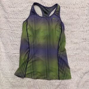 Nike large Women's Purple and Green Tank Top race back pokadot